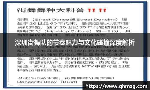 深圳街舞队的节奏魅力与文化碰撞深度解析