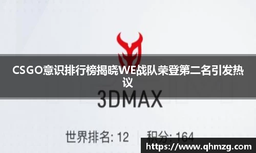 CSGO意识排行榜揭晓WE战队荣登第二名引发热议