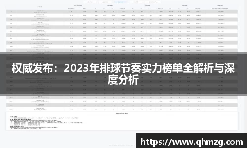 权威发布：2023年排球节奏实力榜单全解析与深度分析